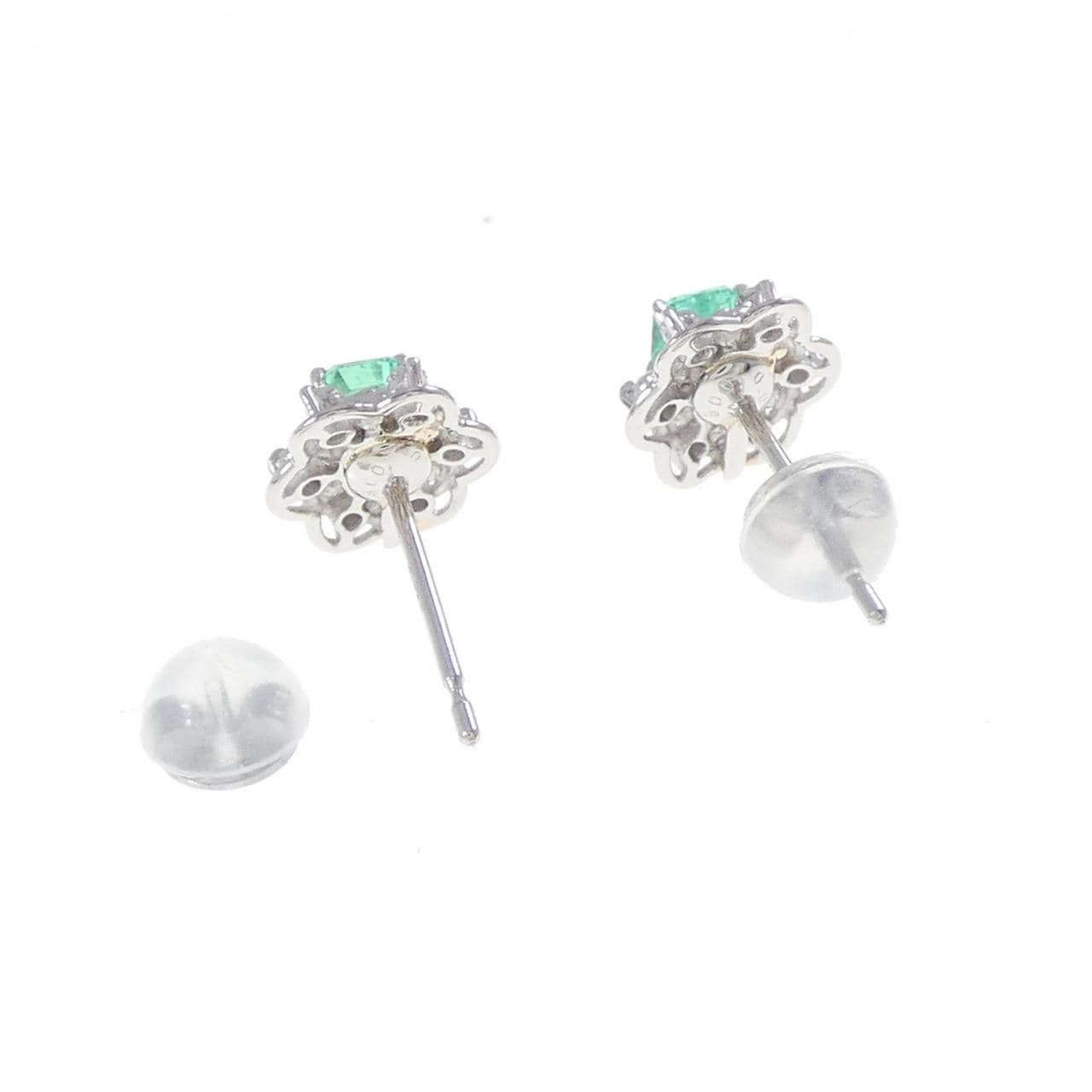 PT900 エメラルド ピアス 0.40CT