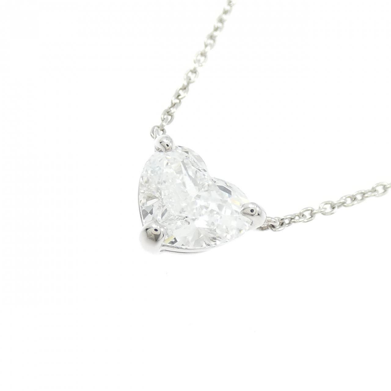 【リメイク】PT900/PT850 ダイヤモンド ネックレス 1.049CT E SI2 ハートシェイプ