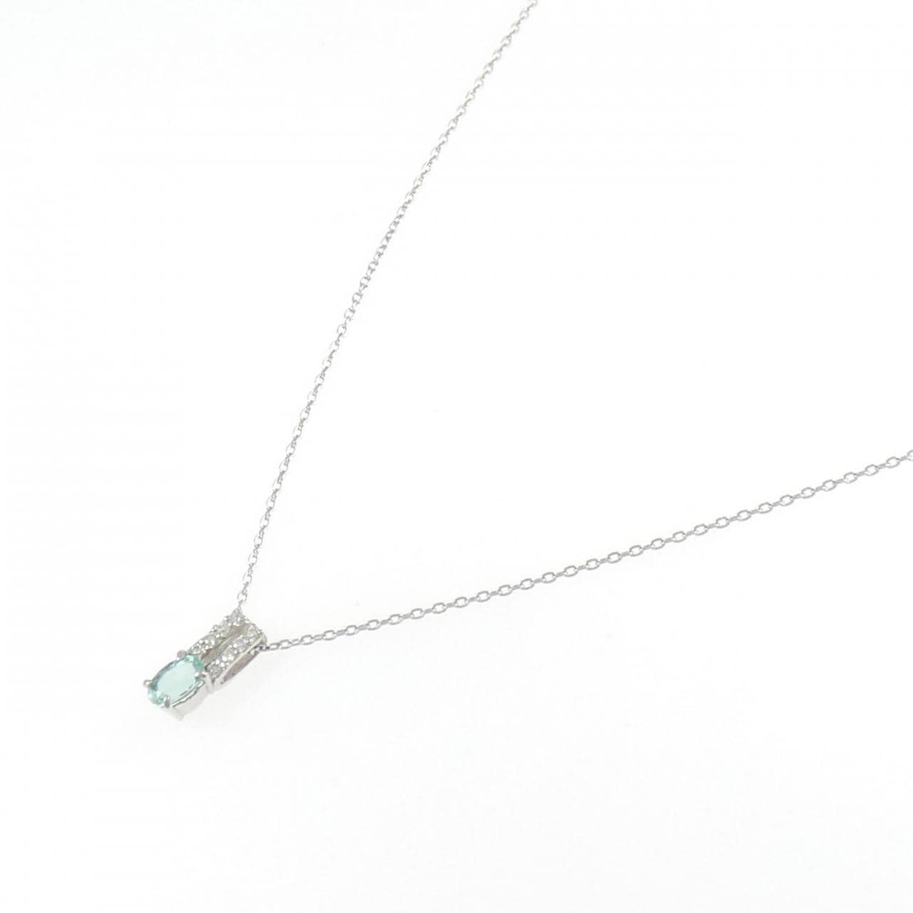 PT900/PT850 ベリル ネックレス 0.22CT