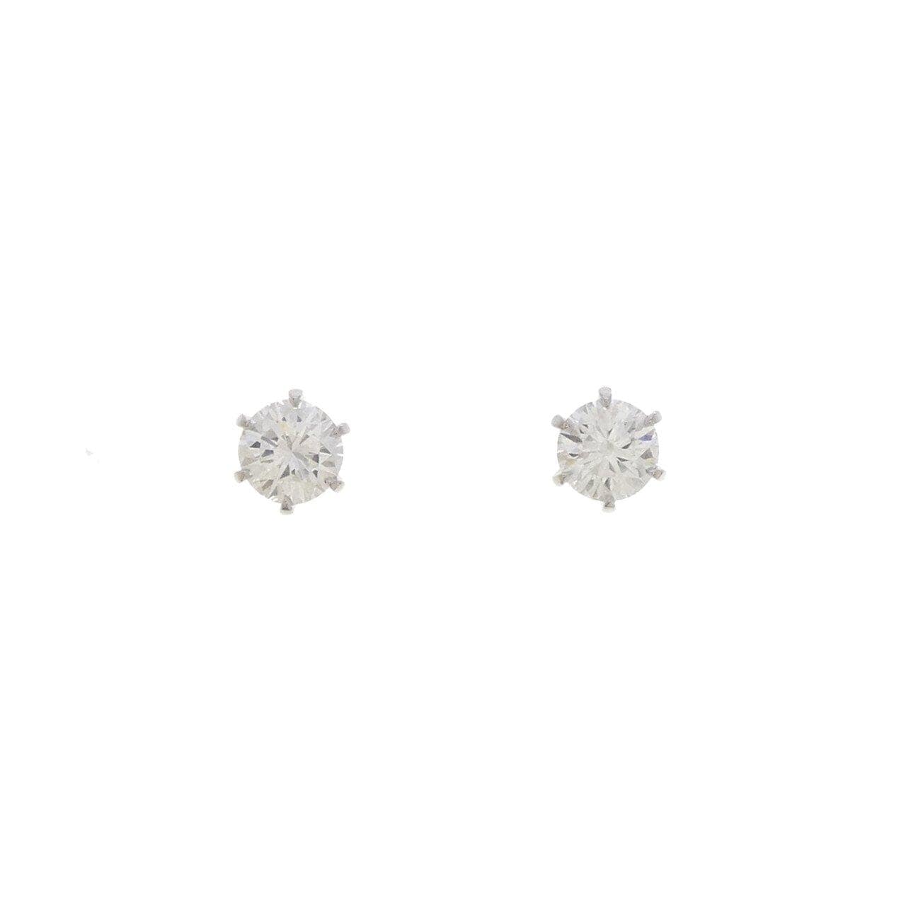 【リメイク】PT900/ST ダイヤモンド ピアス 0.507CT 0.520CT D VS1-2 EX-VG