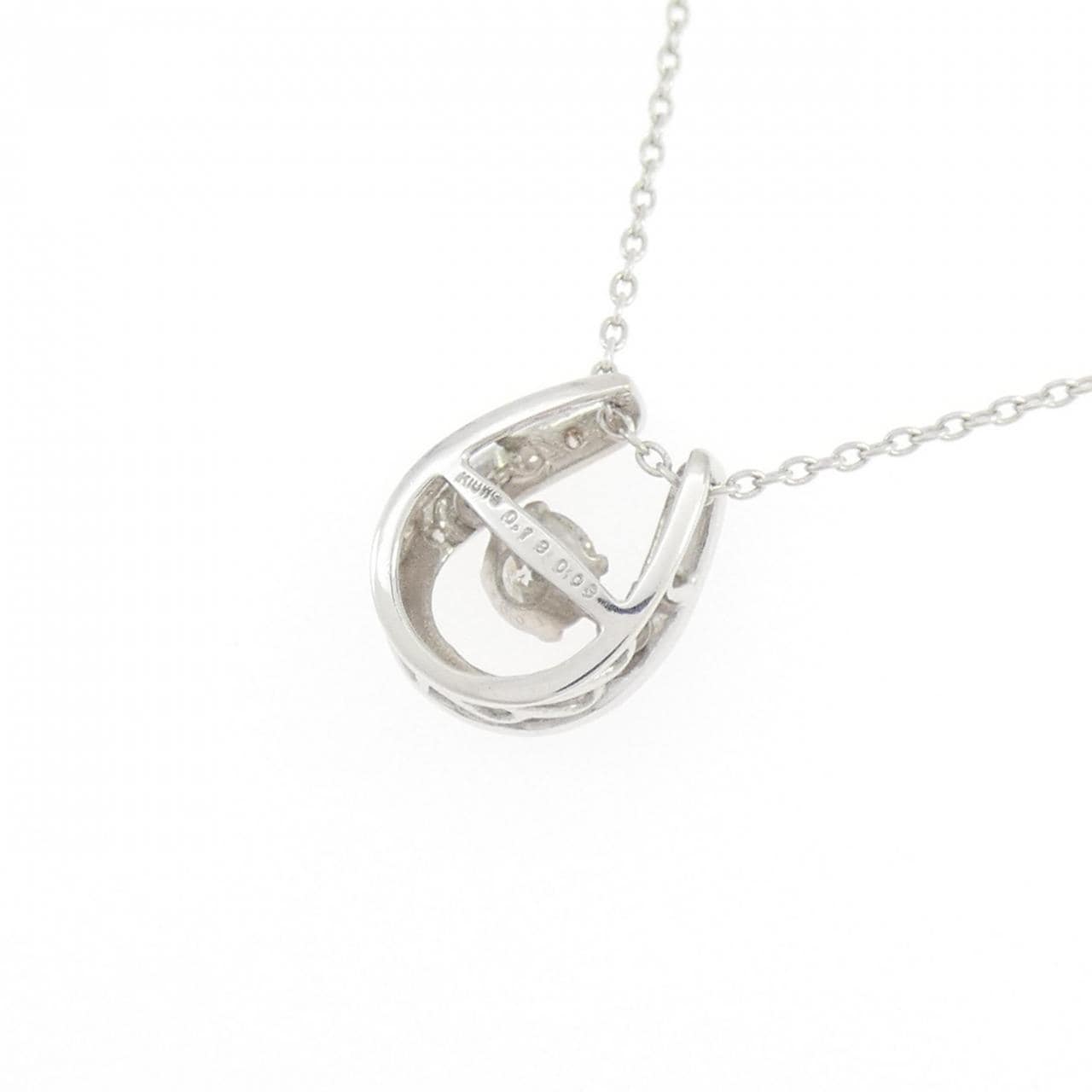 K18WG ダイヤモンド ネックレス 0.18CT