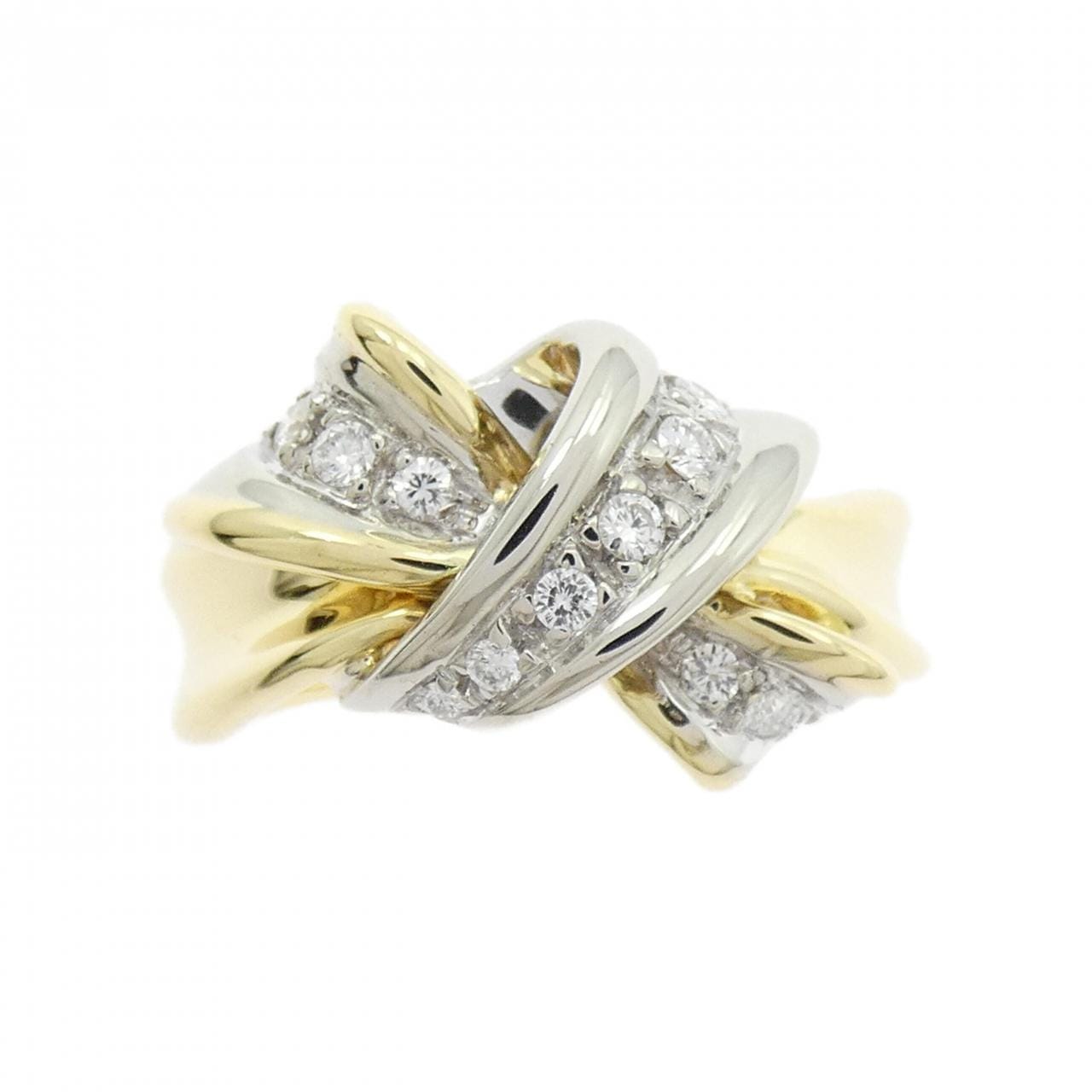 750YG/750WG ダイヤモンド リング 0.22CT