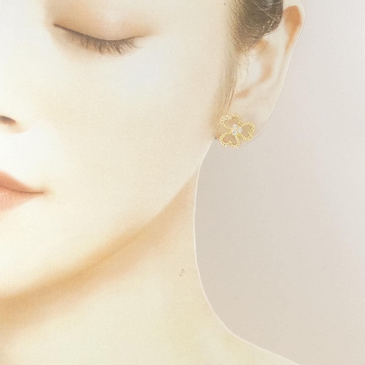 K18YG ダイヤモンド ピアス