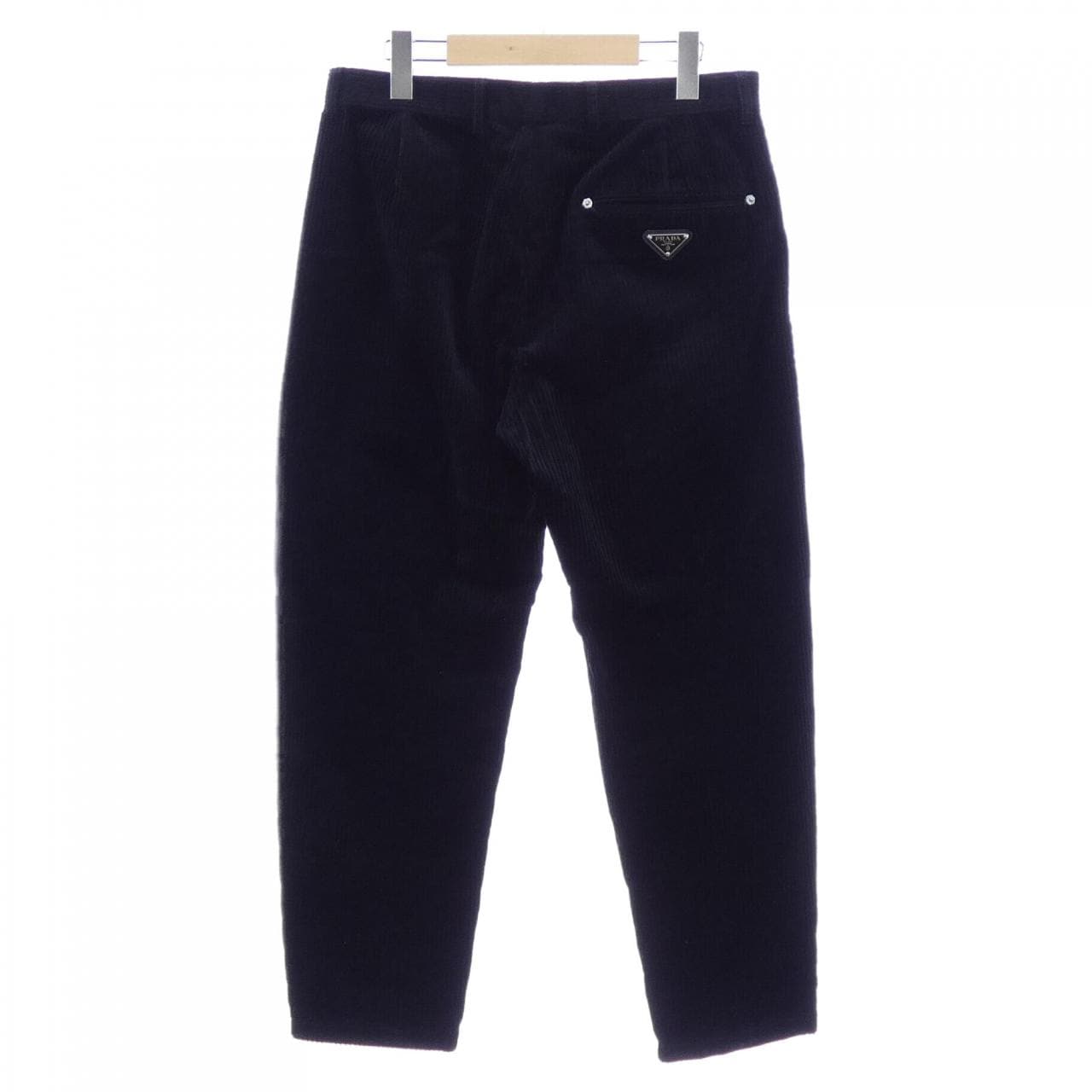 プラダ PRADA ピンウェールコーデュロイパンツ トライアングルロゴ SPH313 S232 13YO パンツ