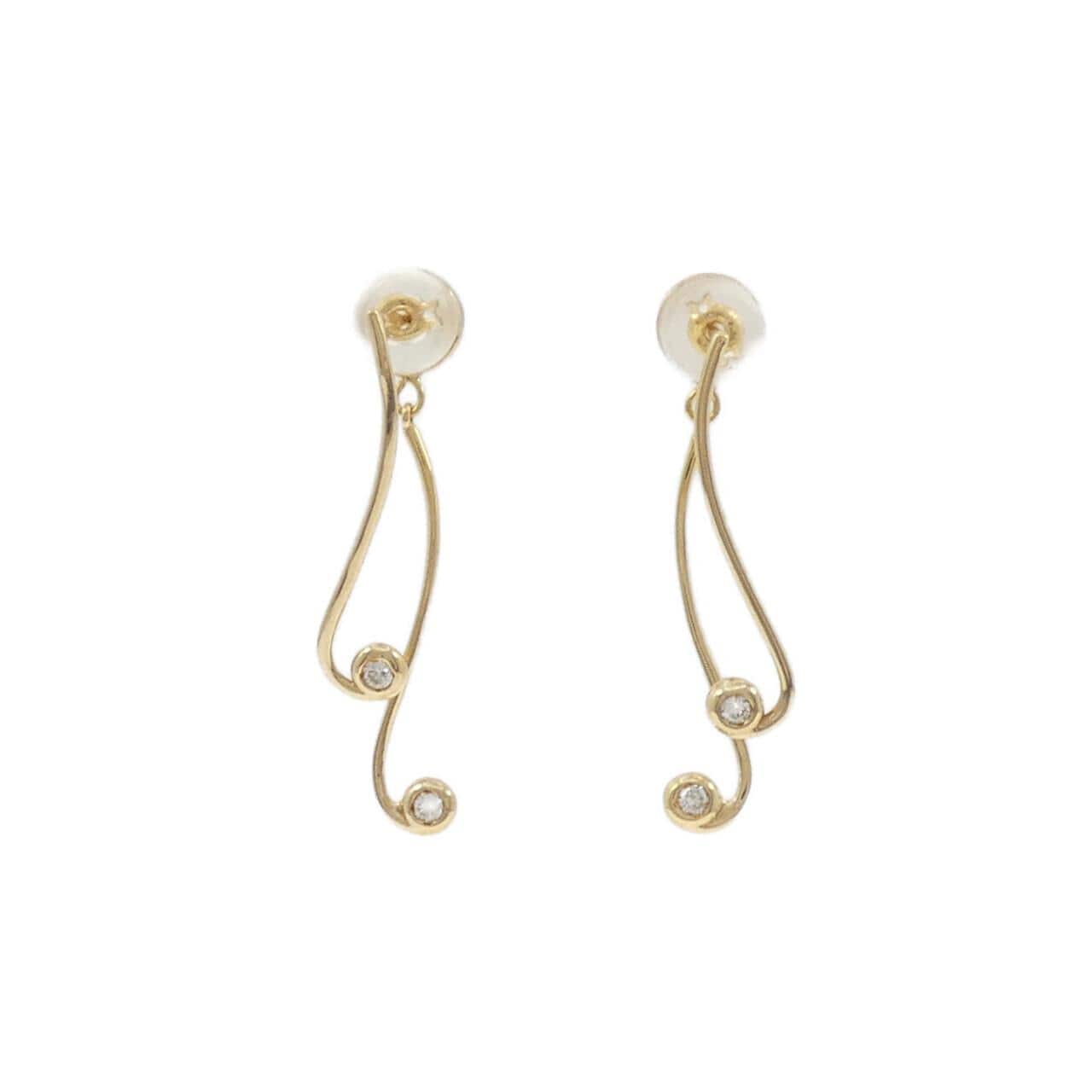 K18YG ダイヤモンド ピアス