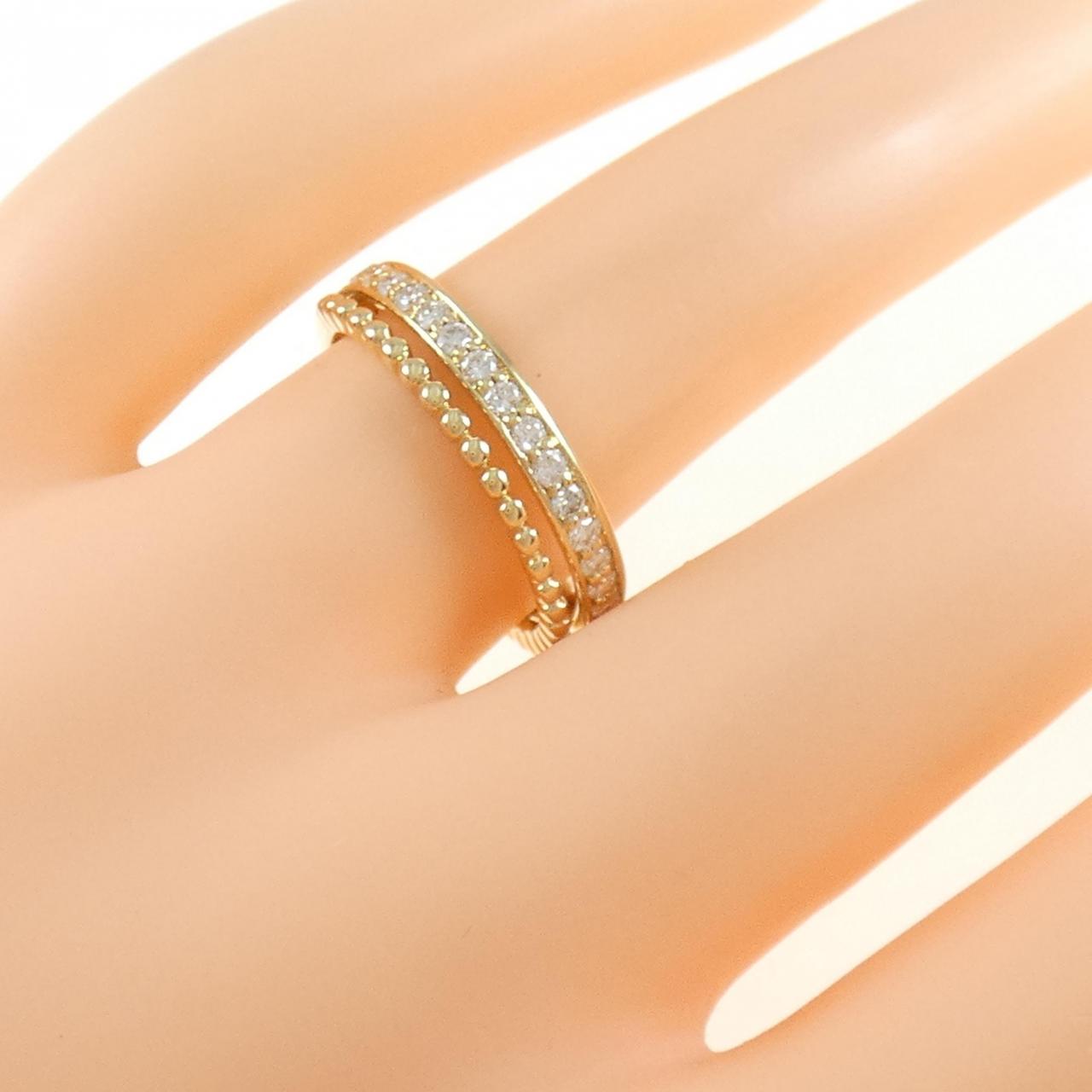 K18YG ダイヤモンド リング 0.37CT