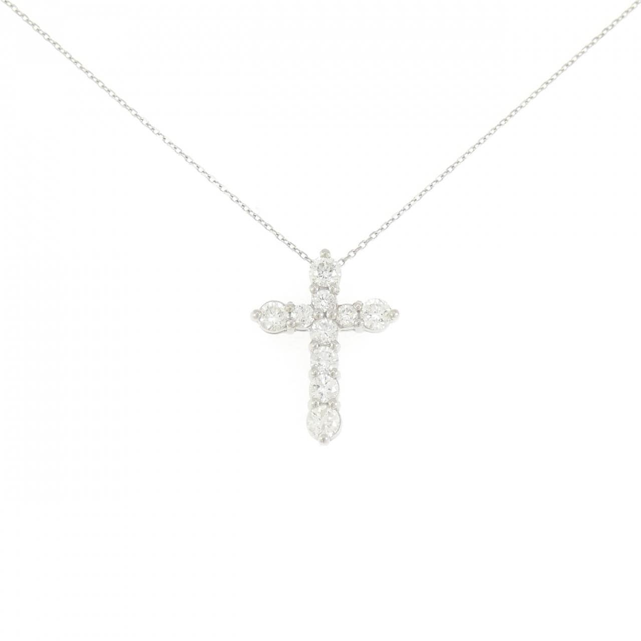 PT900/PT850 クロス ダイヤモンド ネックレス 1.00CT