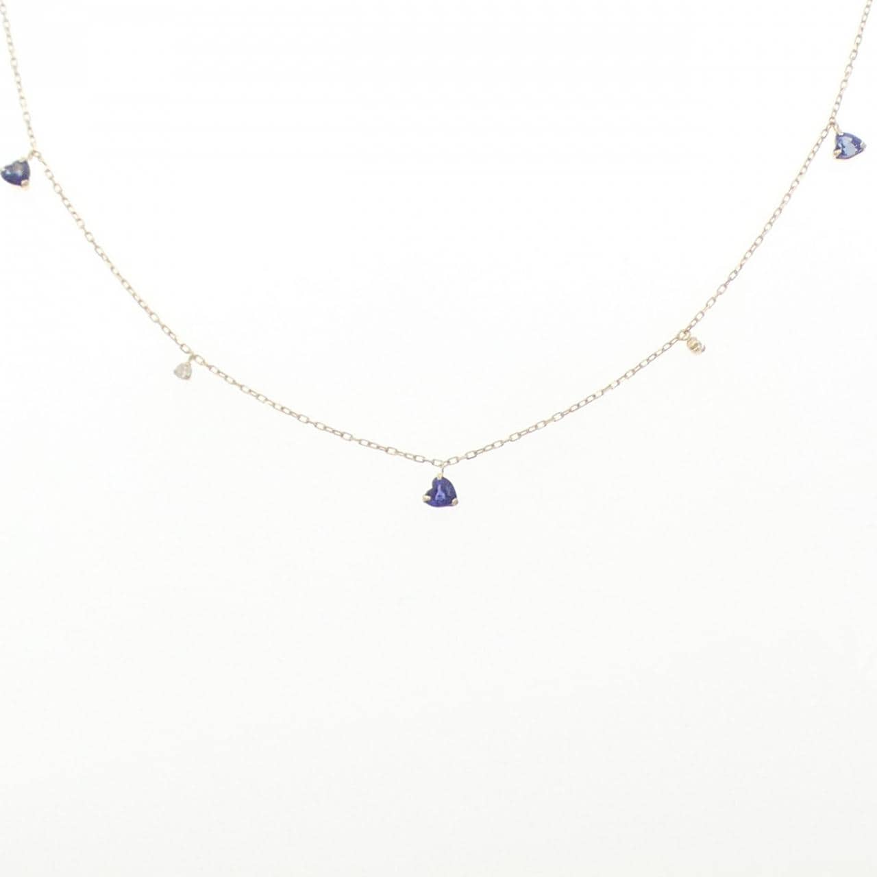 K18YG サファイヤ ネックレス