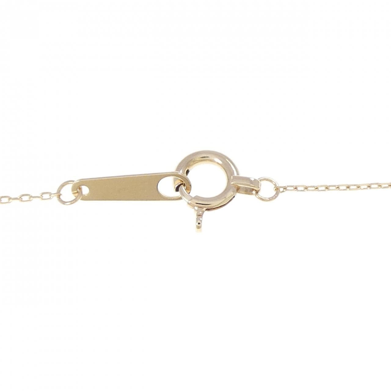 K10YG ハート ガーネット ネックレス