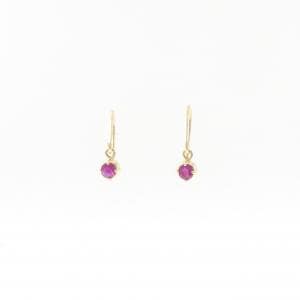 K18YG ルビー ピアス