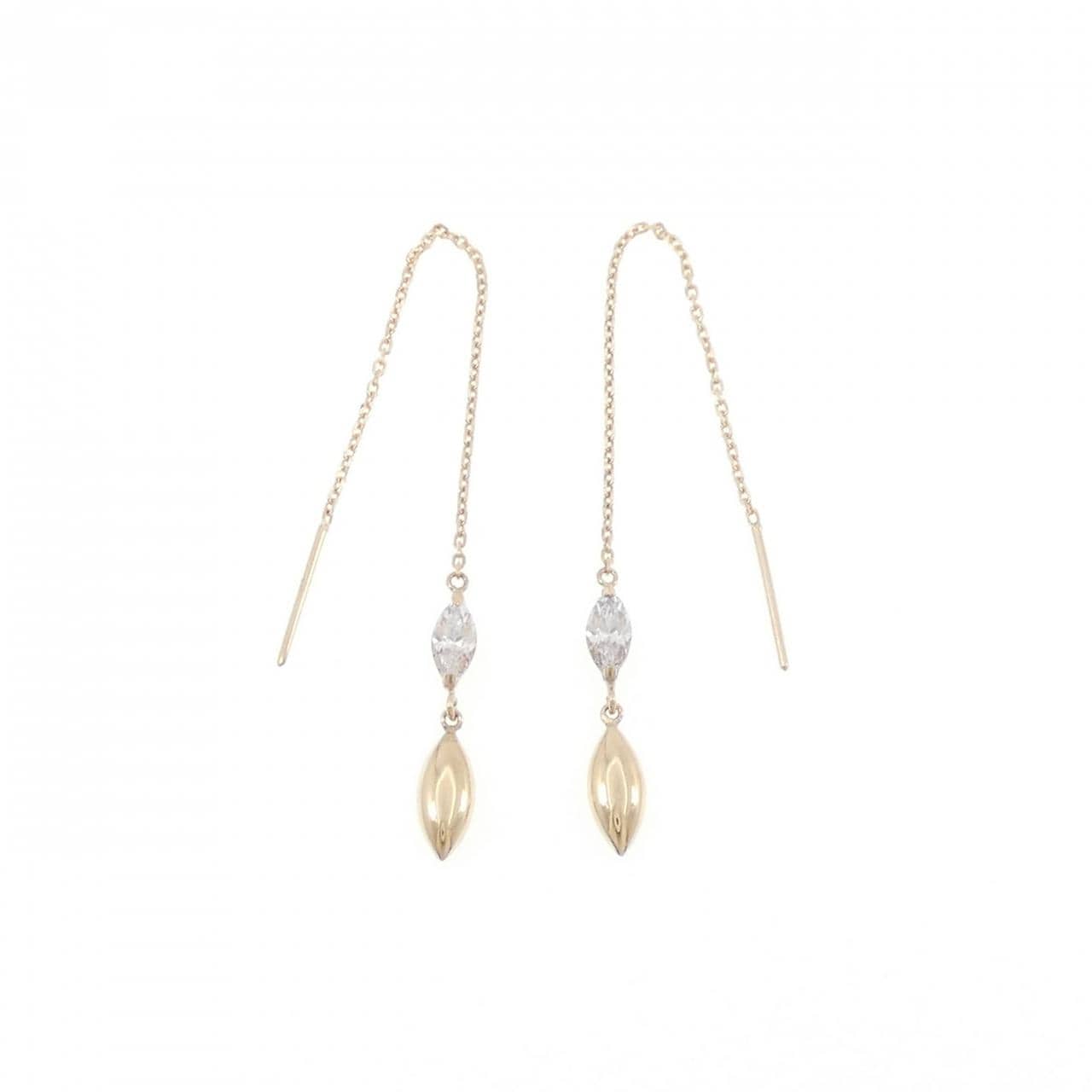 K10YG キュービック ピアス