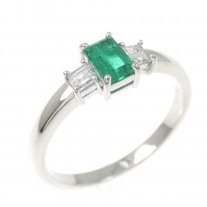 PT900 エメラルド リング 0.34CT
