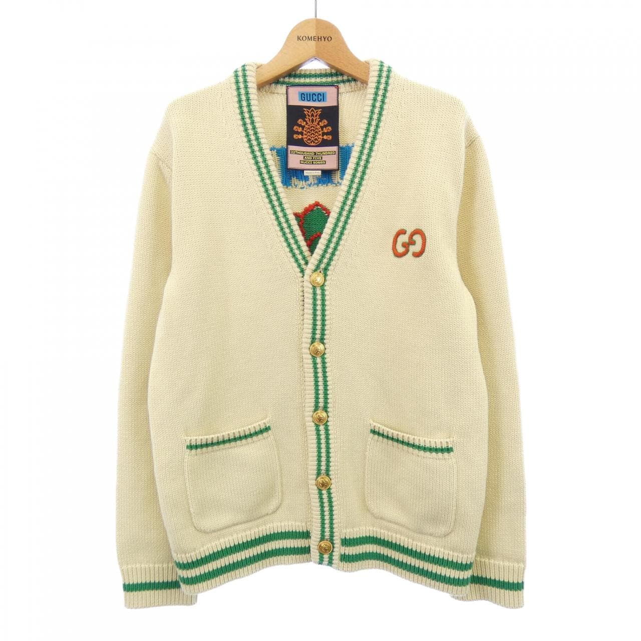 グッチ GUCCI 22THOUSAND 7HUNDRED AND FIVE GUCCI SONGS 683098 XKB73 カーディガン