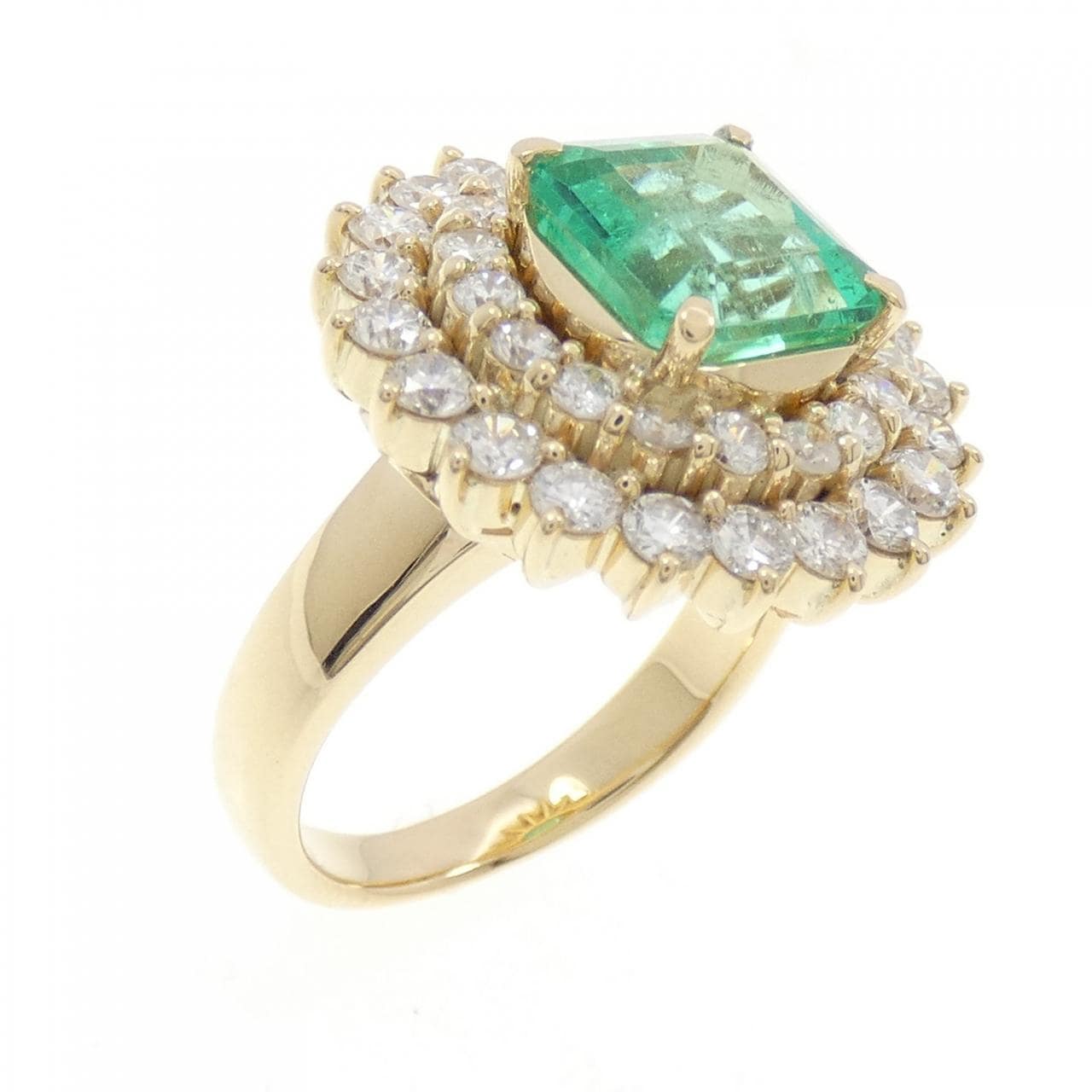 K18YG エメラルド リング 2.57CT
