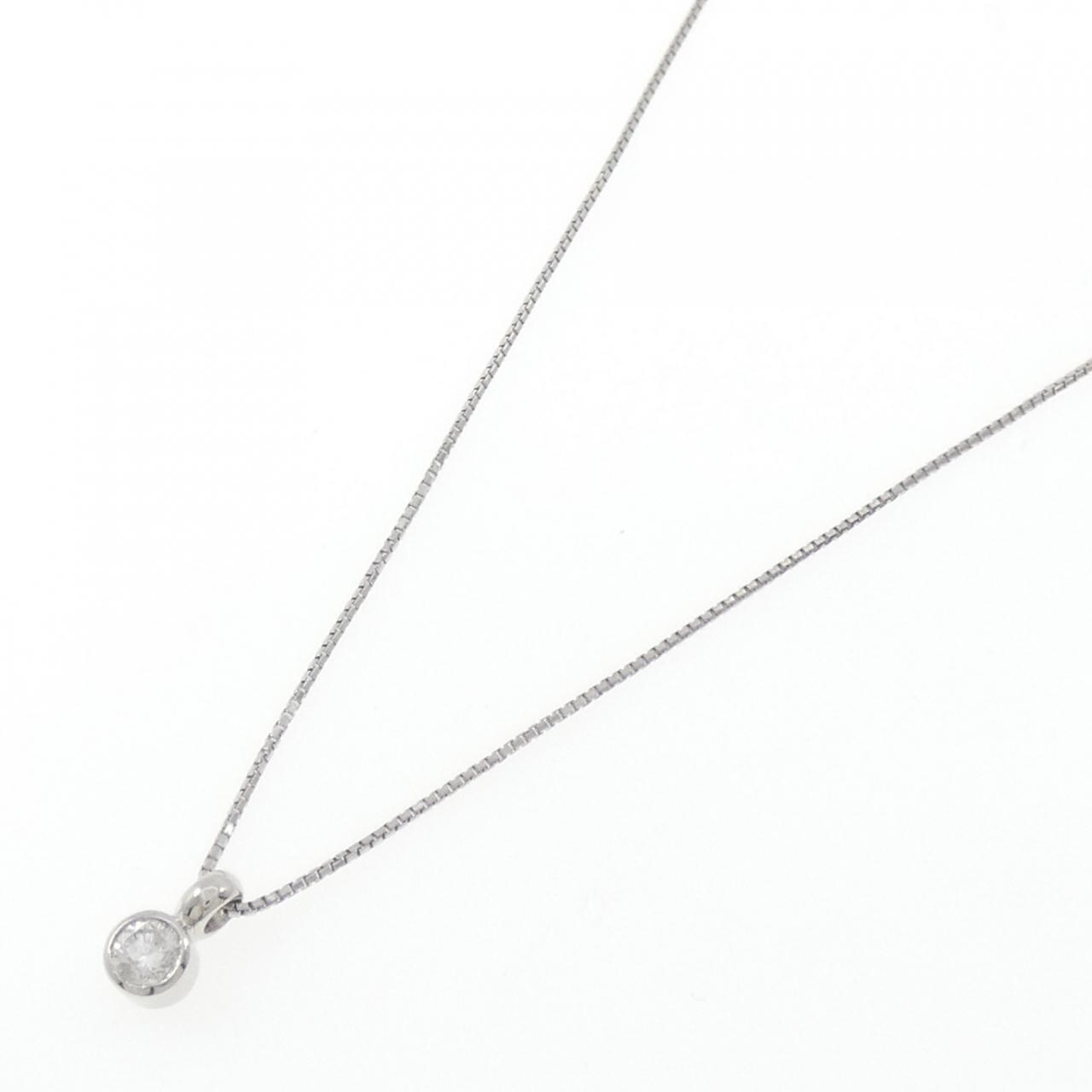 PT ソリティア ダイヤモンド ネックレス 0.13CT