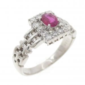 PT900 ルビー リング 0.41CT