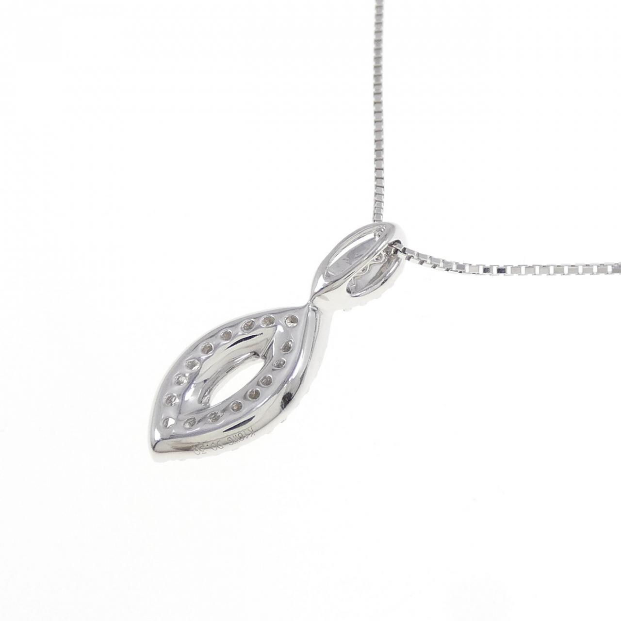 K18WG ダイヤモンド ネックレス 0.30CT