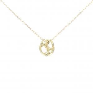 K18YG ホース ダイヤモンド ネックレス 0.02CT