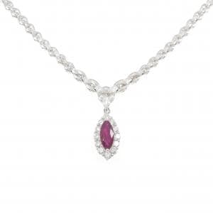 PT850 ルビー ネックレス 1.93CT ビルマ産