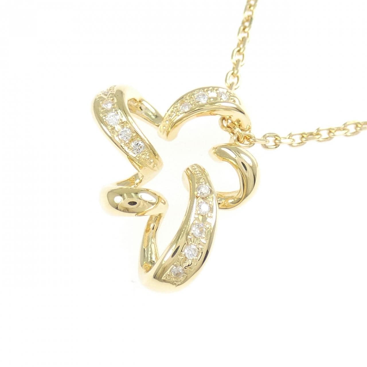 K18YG ダイヤモンド ネックレス 0.09CT