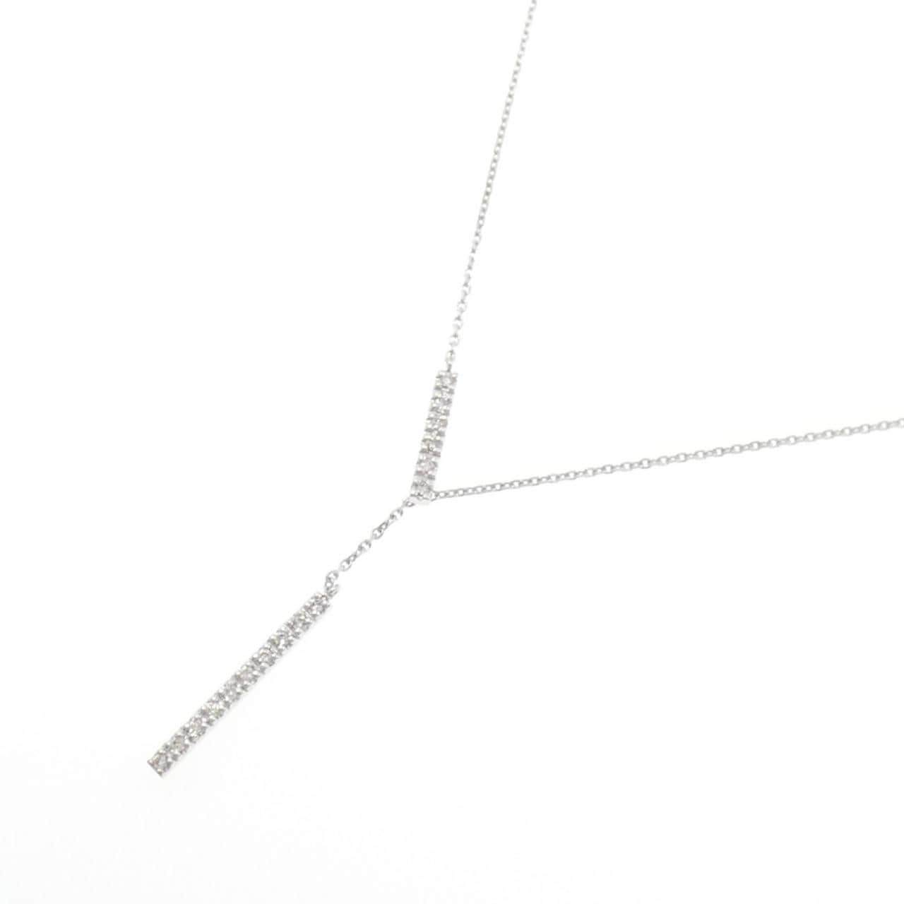 K18WG ダイヤモンド ネックレス 0.10CT