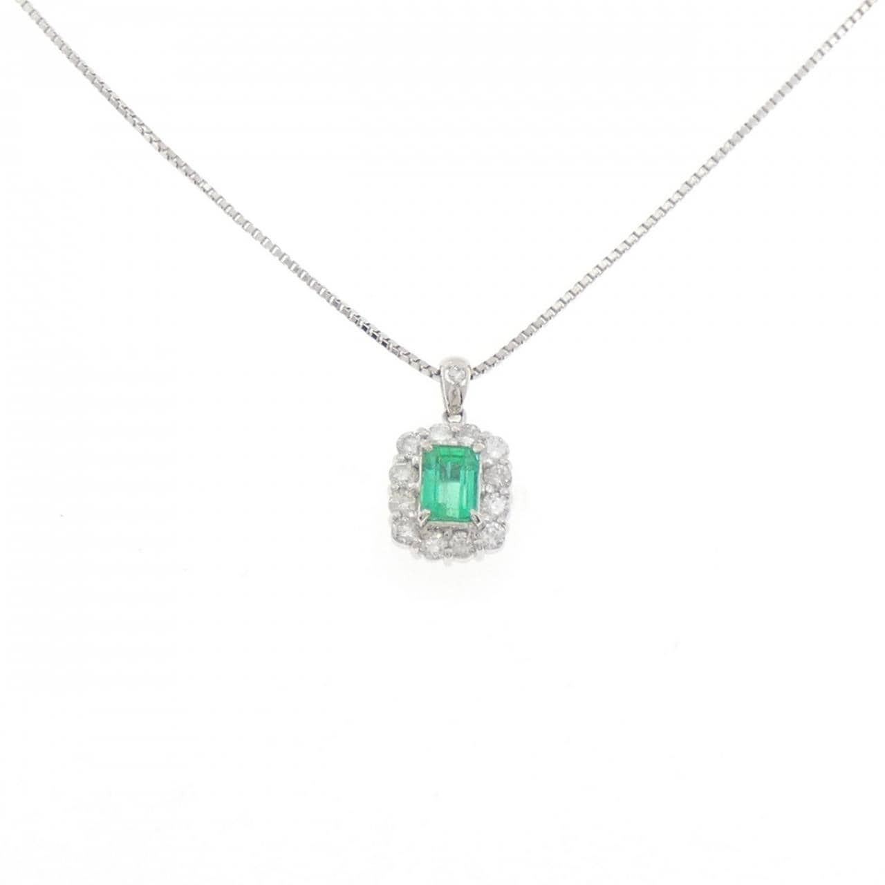 PT900/PT850 エメラルド ネックレス 0.67CT