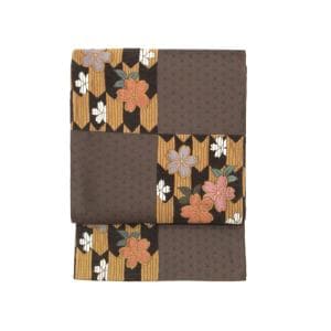 袋帯　全通柄　ビロード織