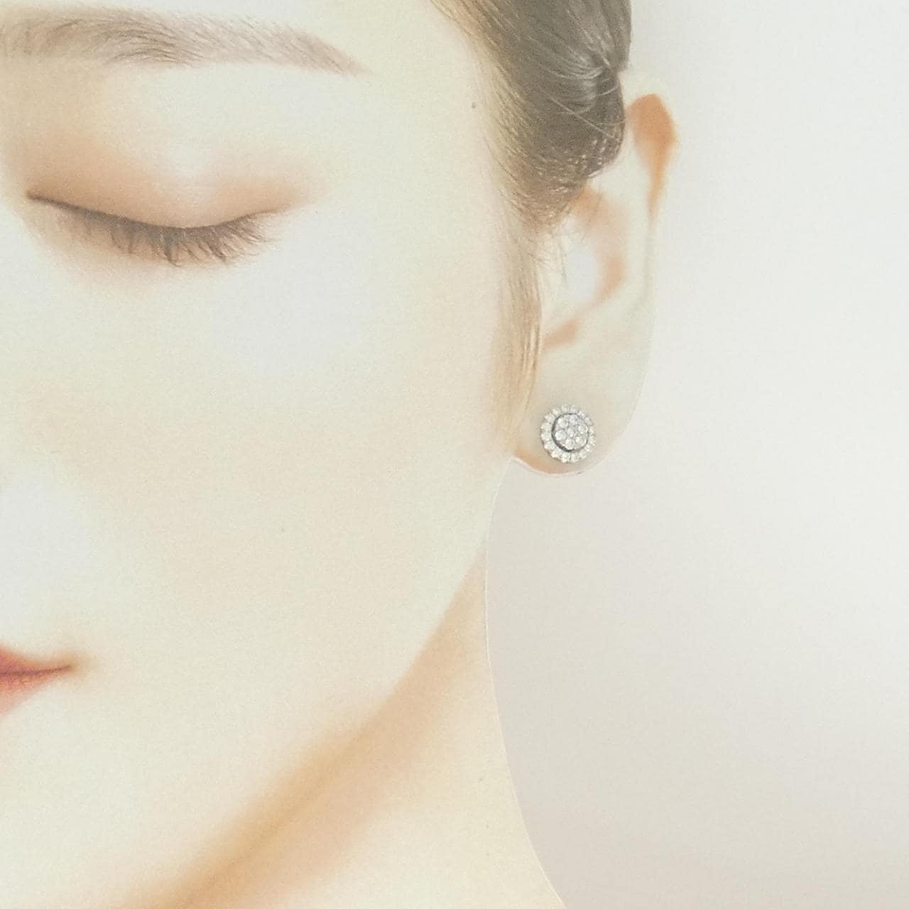 K18WG ダイヤモンド ピアス 0.60CT