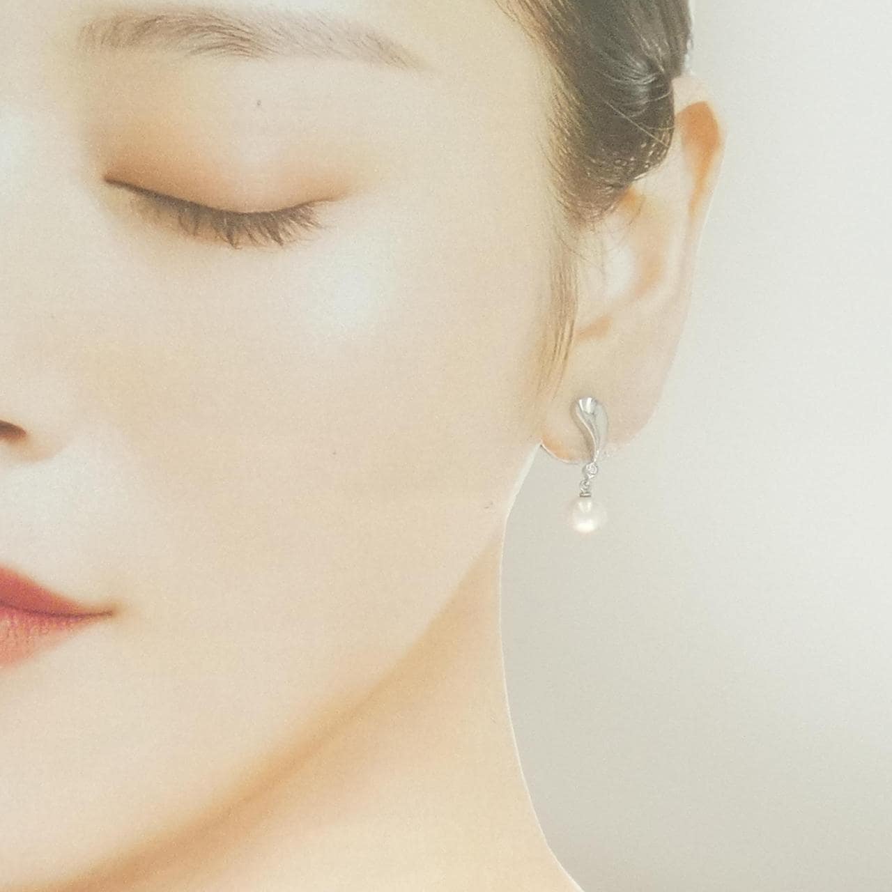 K14WG アコヤパール ピアス 7mm