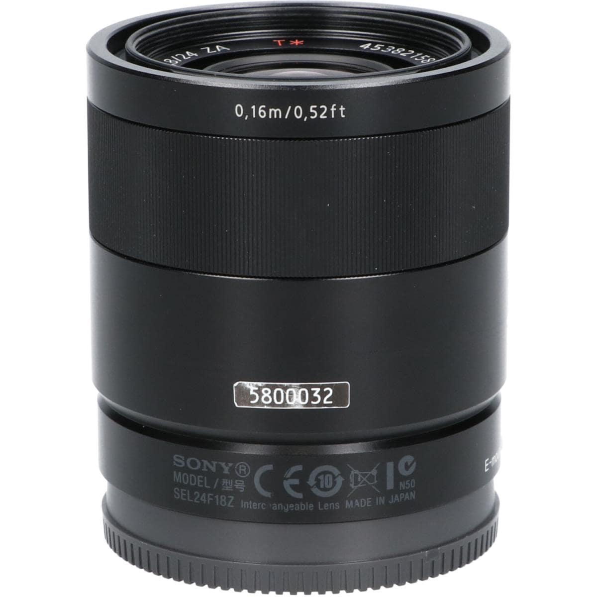 ＳＯＮＹ　Ｅ２４ｍｍ　Ｆ１．８ＺＡ（ＳＥＬ２４Ｆ１８Ｚ）