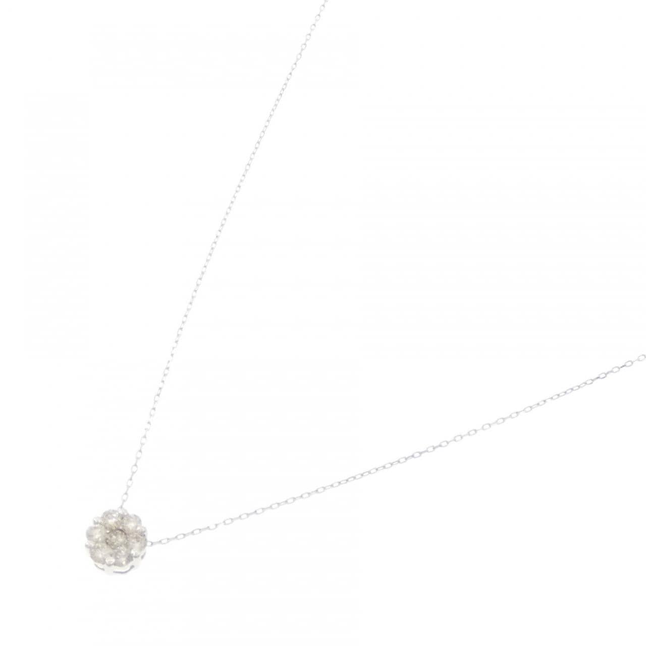 K18WG ダイヤモンド ネックレス 0.20CT