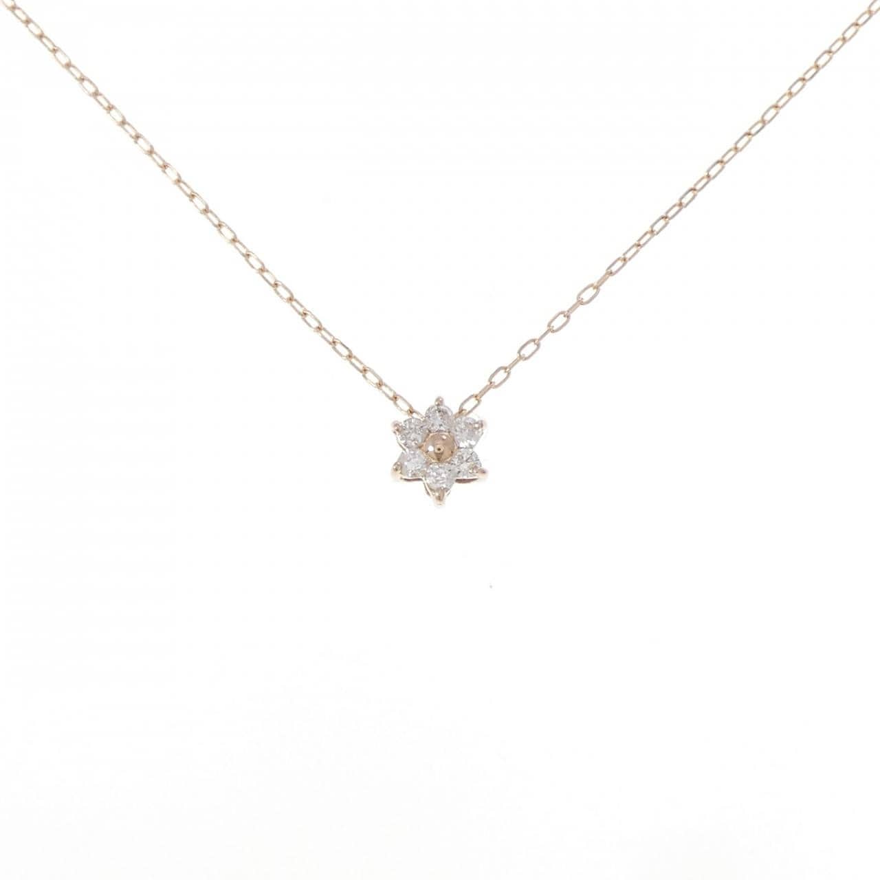K18PG ダイヤモンド ネックレス 0.1CT