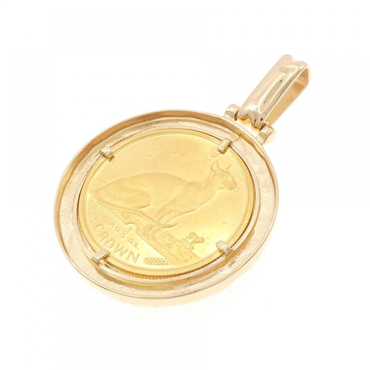 K18YG(枠) コイン ペンダント