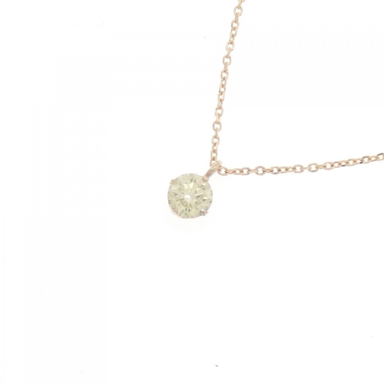 K18PG ソリティア ダイヤモンド ネックレス 0.2CT