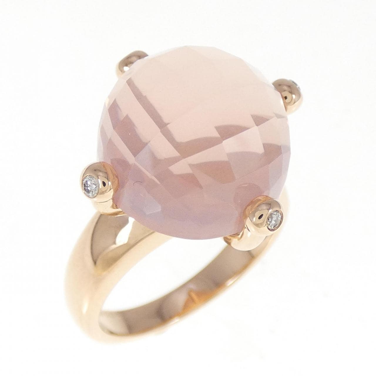 750PG rose Quartz ring