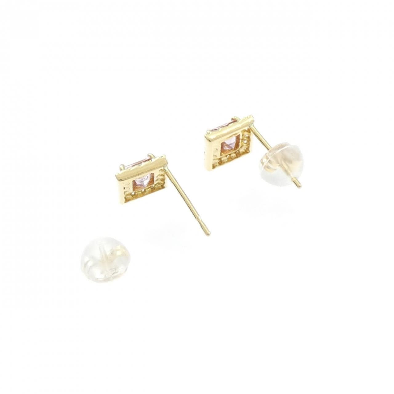 K18YG石榴石耳环