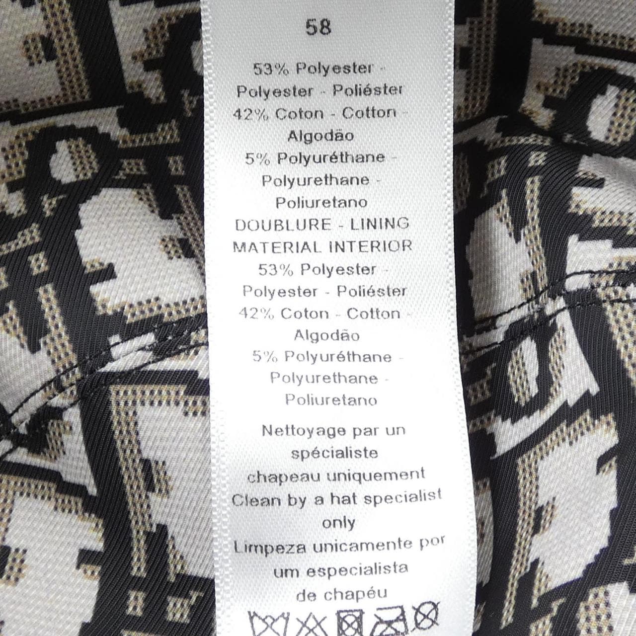 クリスチャンディオール CHRISTIAN DIOR TEDDY-D ボブハット オブリーク 95TDD923A130 ハット