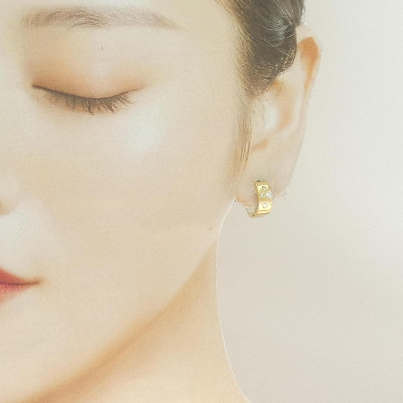 K18YG/K18WG ダイヤモンド ピアス 0.26CT