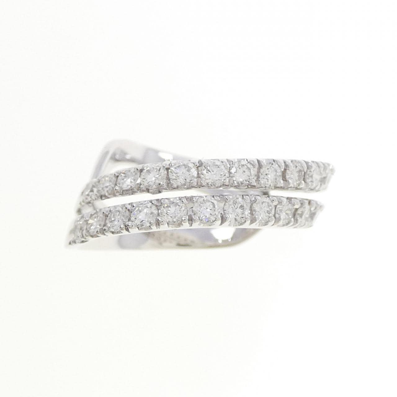 K18WG ダイヤモンド リング 0.85CT