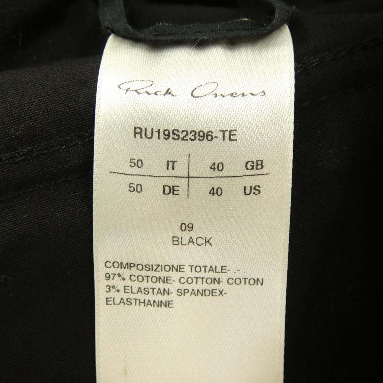 リックオウエンス Rick owens RU19S2396-TE パンツ