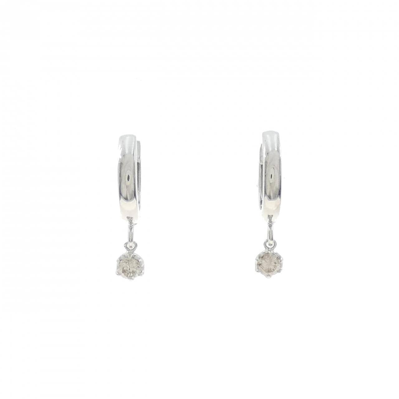 K18WG ダイヤモンド ピアス 0.20CT