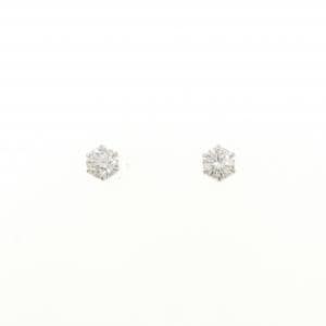 PT900 ソリティア ダイヤモンド ピアス 0.50CT