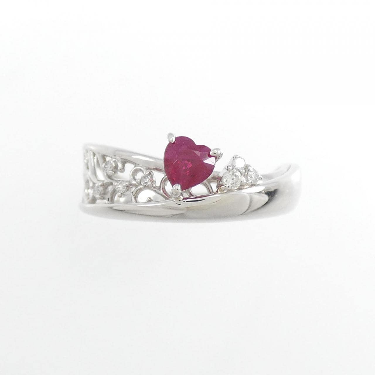 PT Heart Ruby Ring 0.34CT