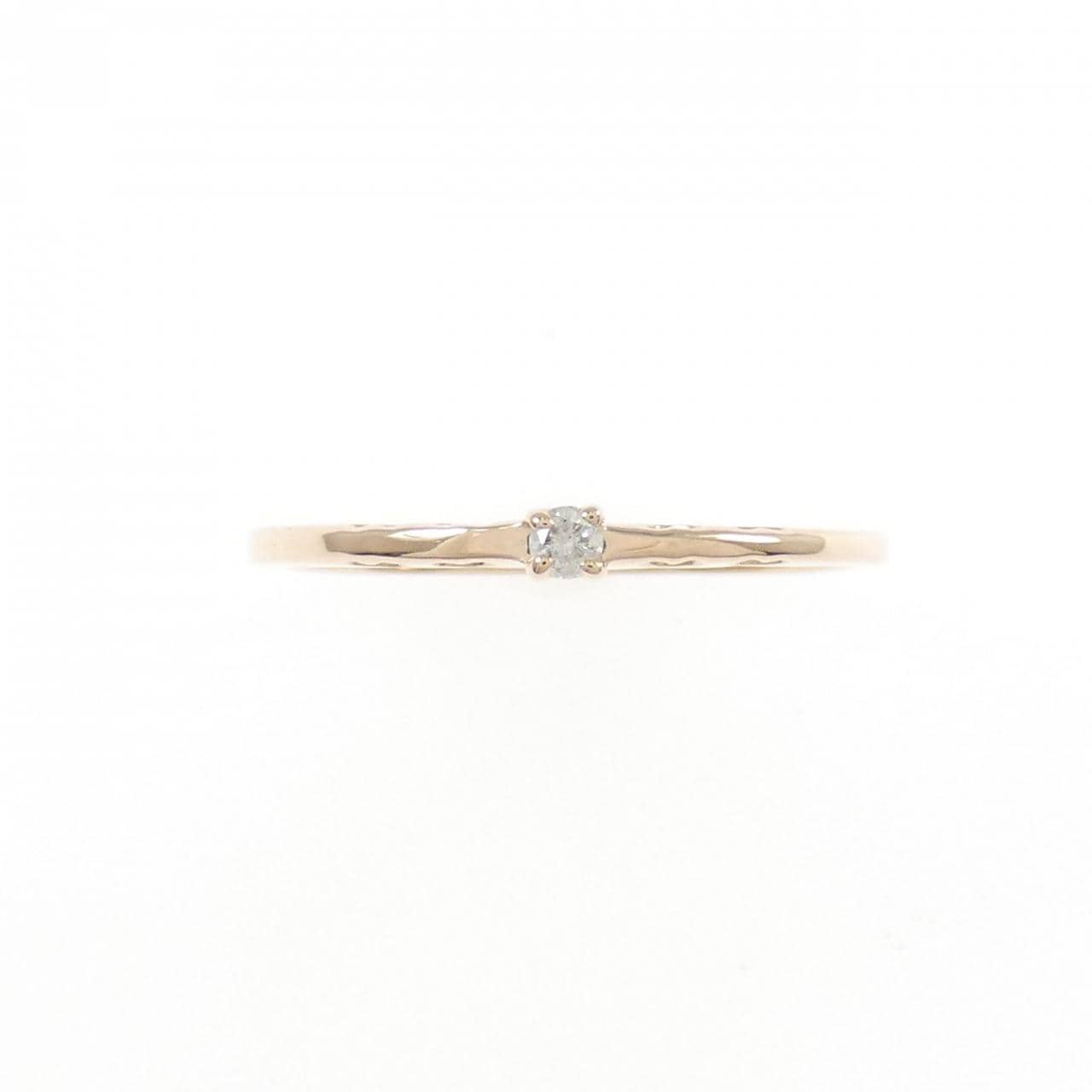 K10PG solitaire Diamond ring