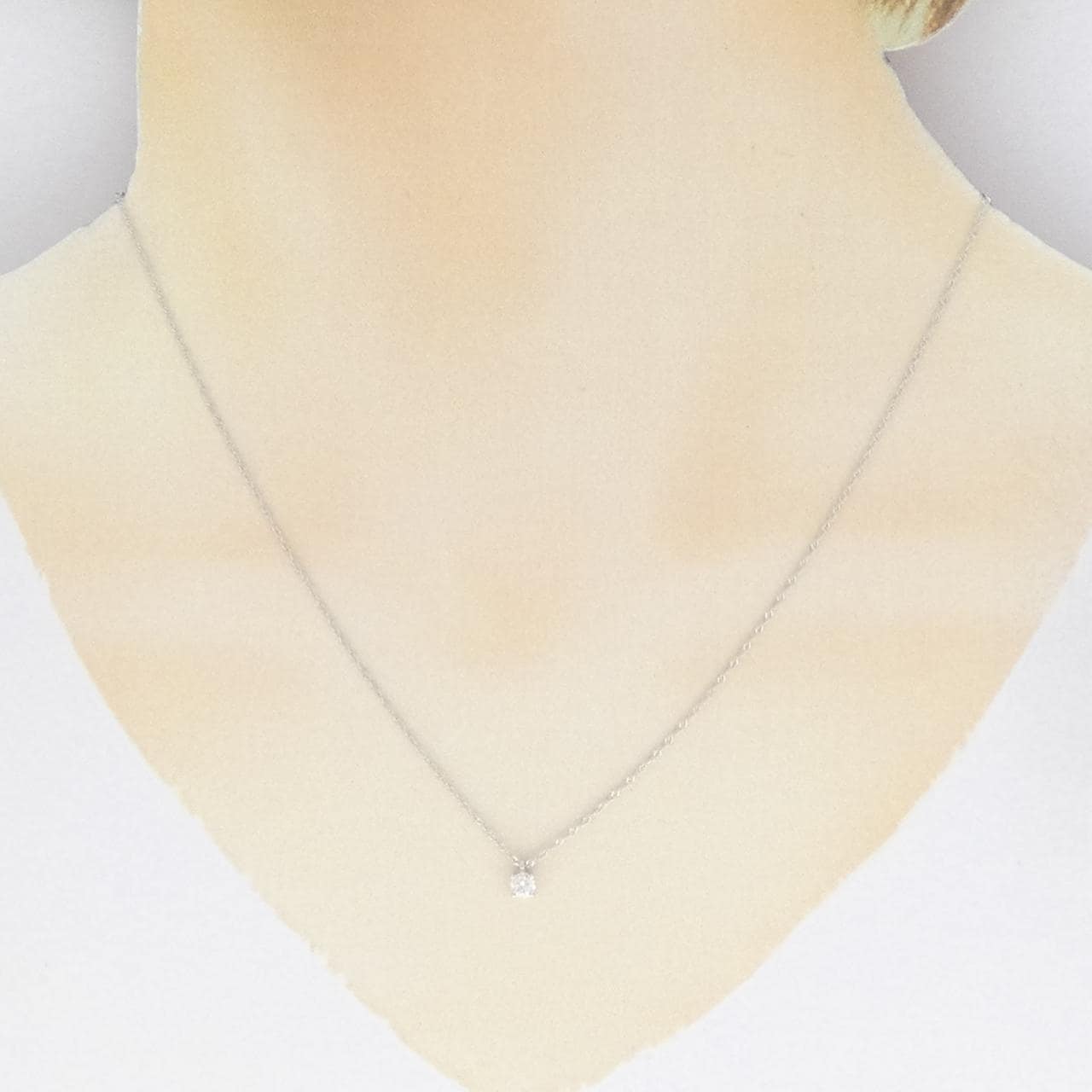 K18WG ダイヤモンド ネックレス 0.15CT