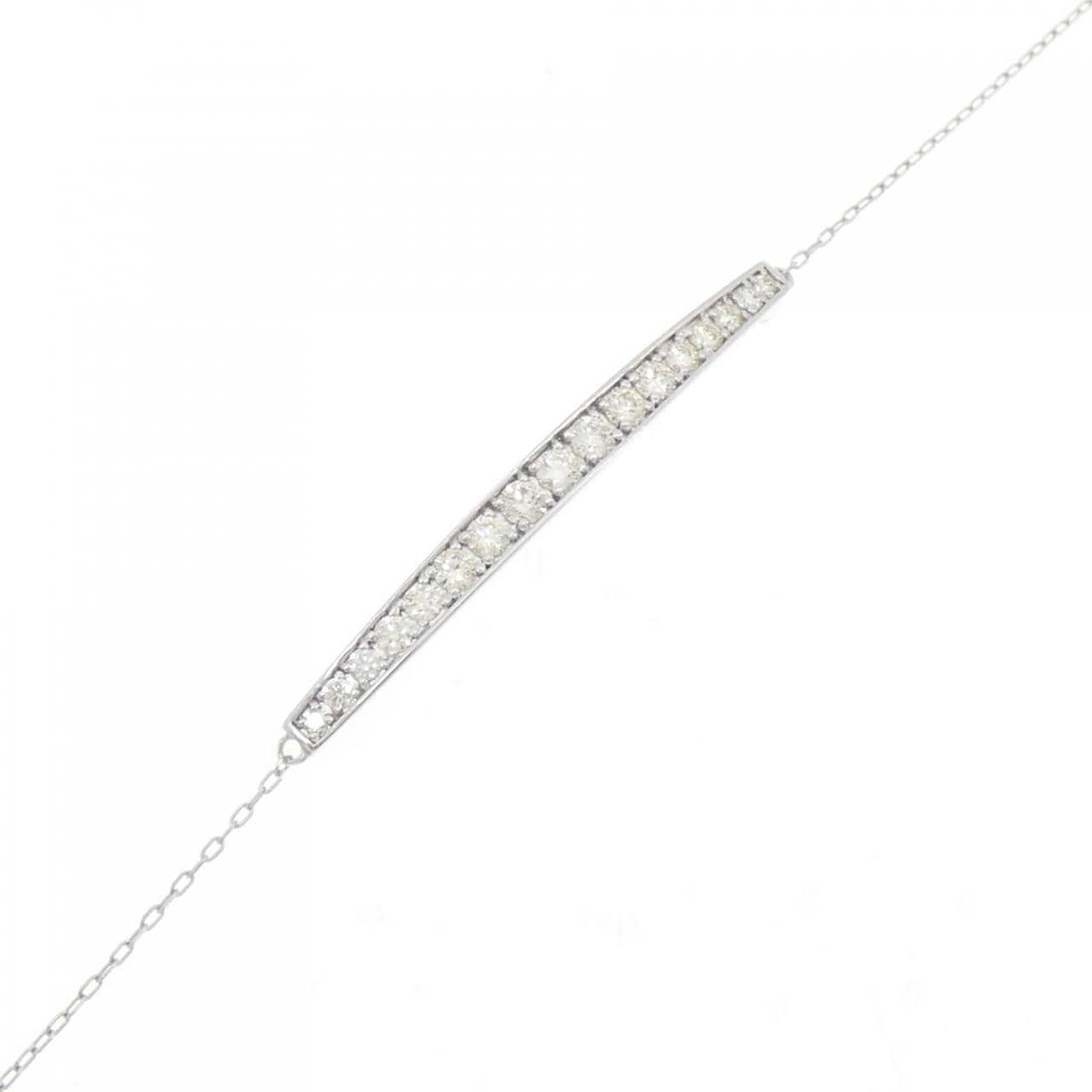 K18WG ダイヤモンド ブレスレット 0.50CT