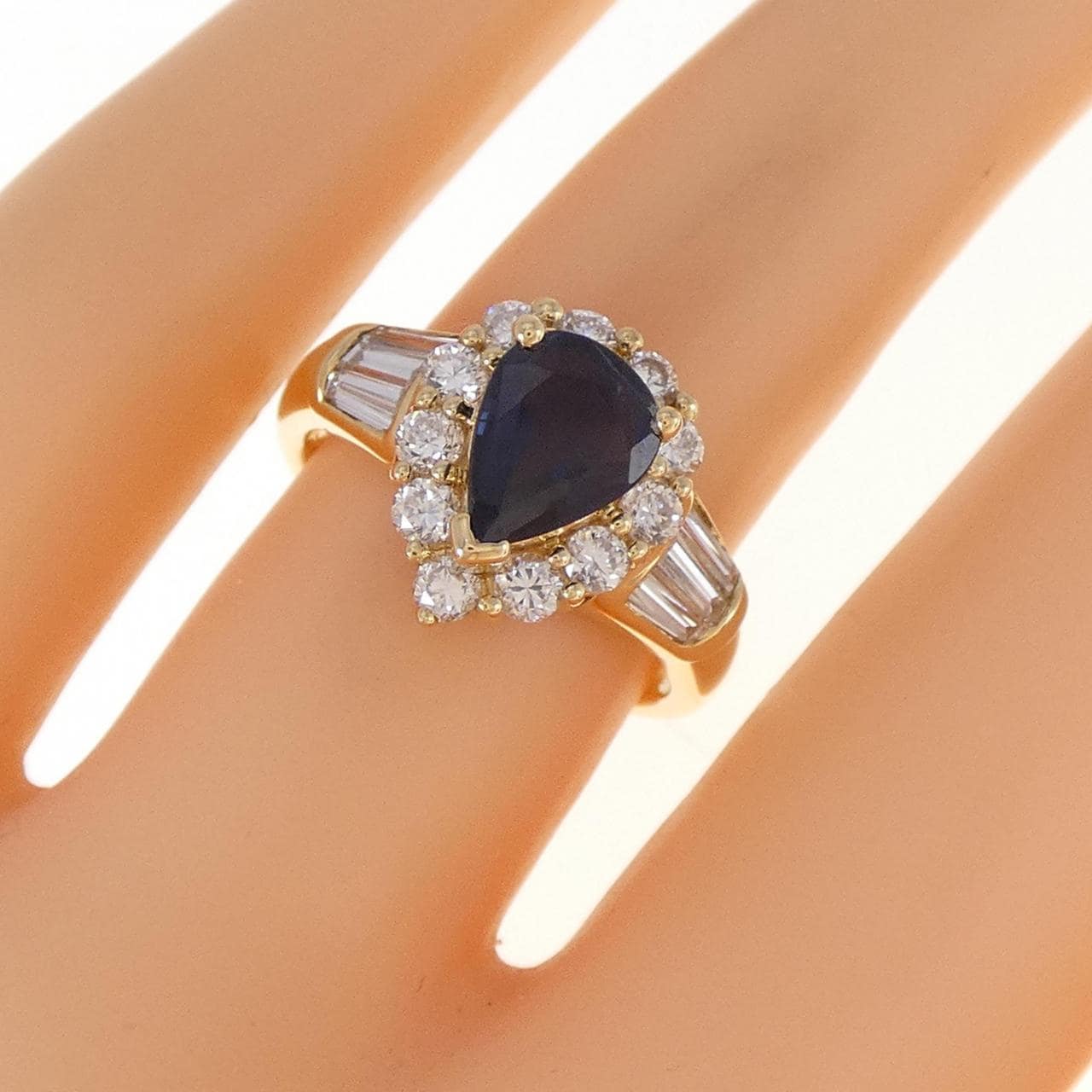 18KYG Sapphire Ring 1.14CT