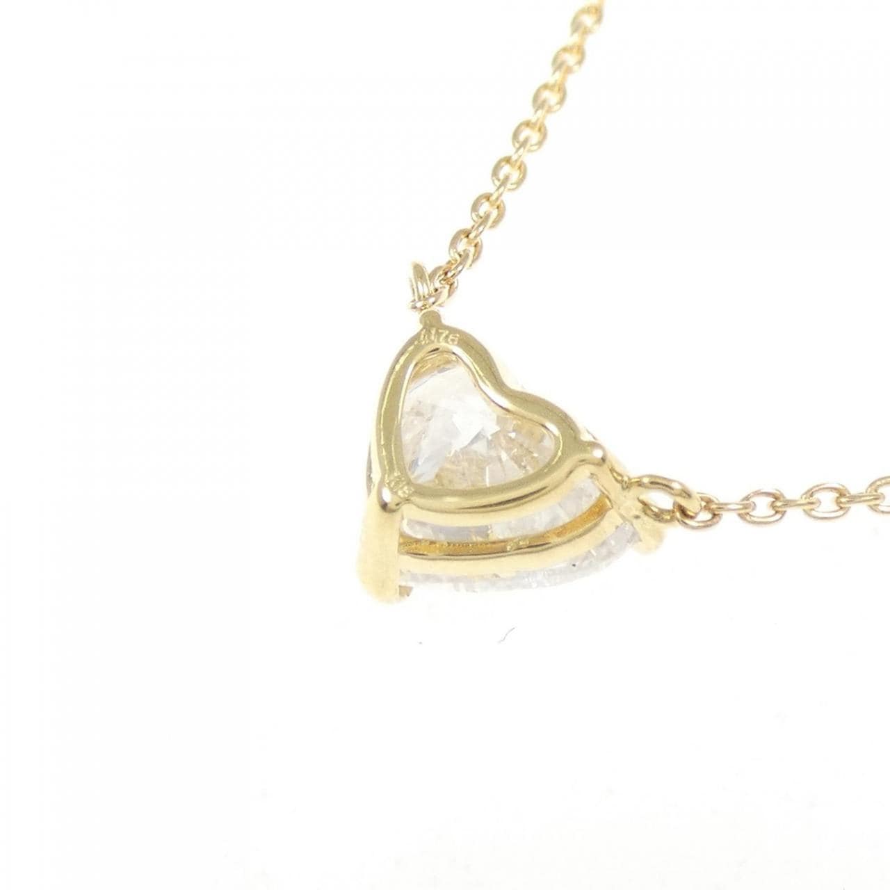 【リメイク】K18YG ダイヤモンド ネックレス 1.176CT F I1 ハートシェイプ