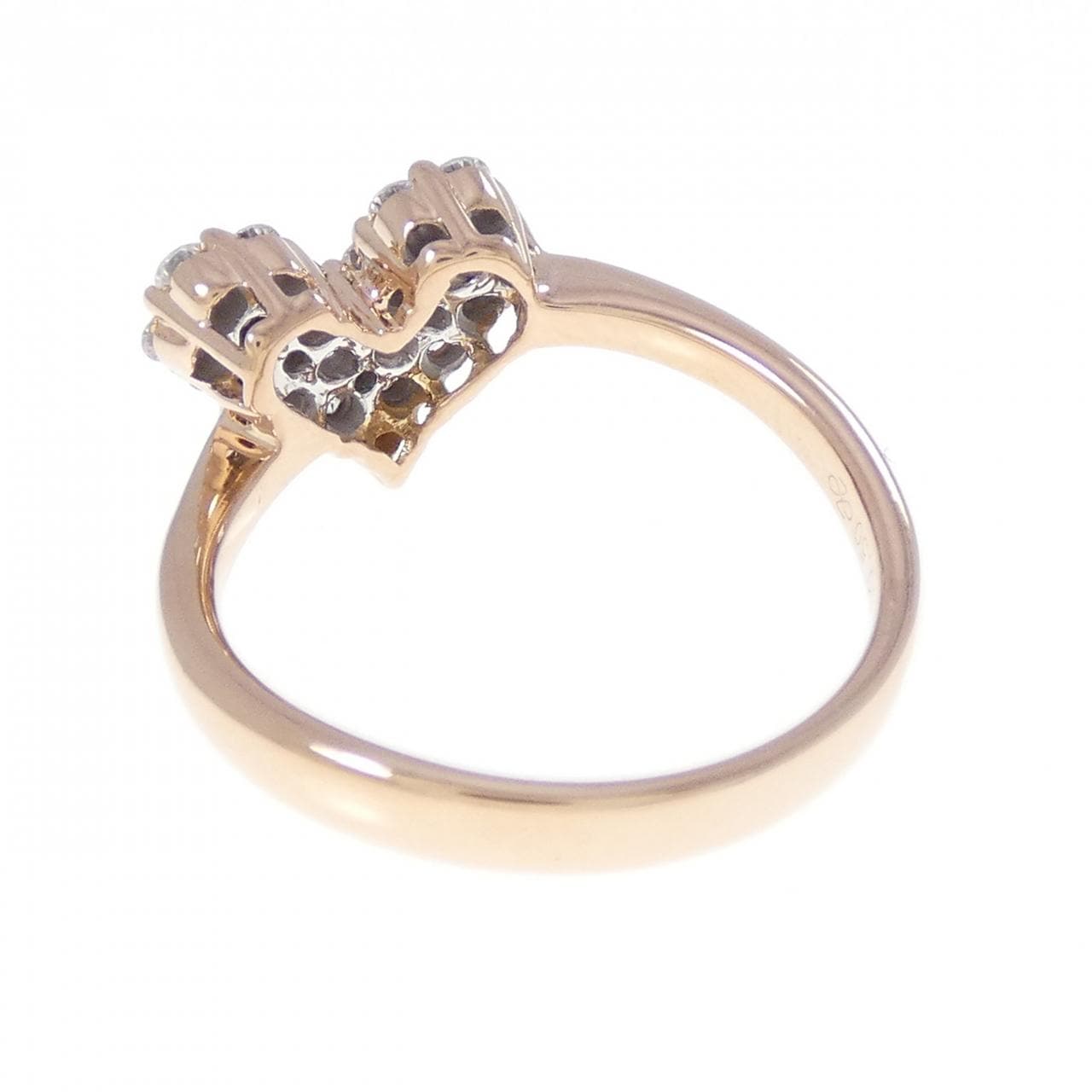 K18PG/K18WG ハート ダイヤモンド リング 0.50CT