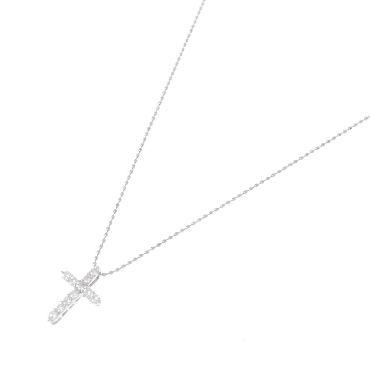 PT900/PT850 クロス ダイヤモンド ネックレス 0.32CT